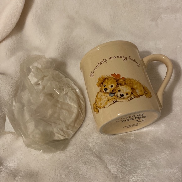 ❌FINAL PRICE DROP‼️Vintage Hallmark Mug Mates Mug & Coaster Set Friends Puppies - Picture 10 of 16